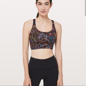 Lululemon time to sweat florescent multi sportsbra